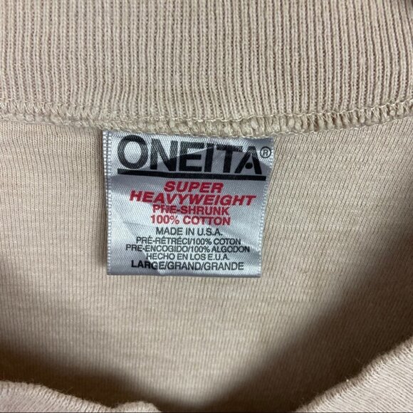 Vintage Tan Beige Short Sleeve Henley Shirt Maui Cotton Size Large Made in USA L - Picture 5 of 8